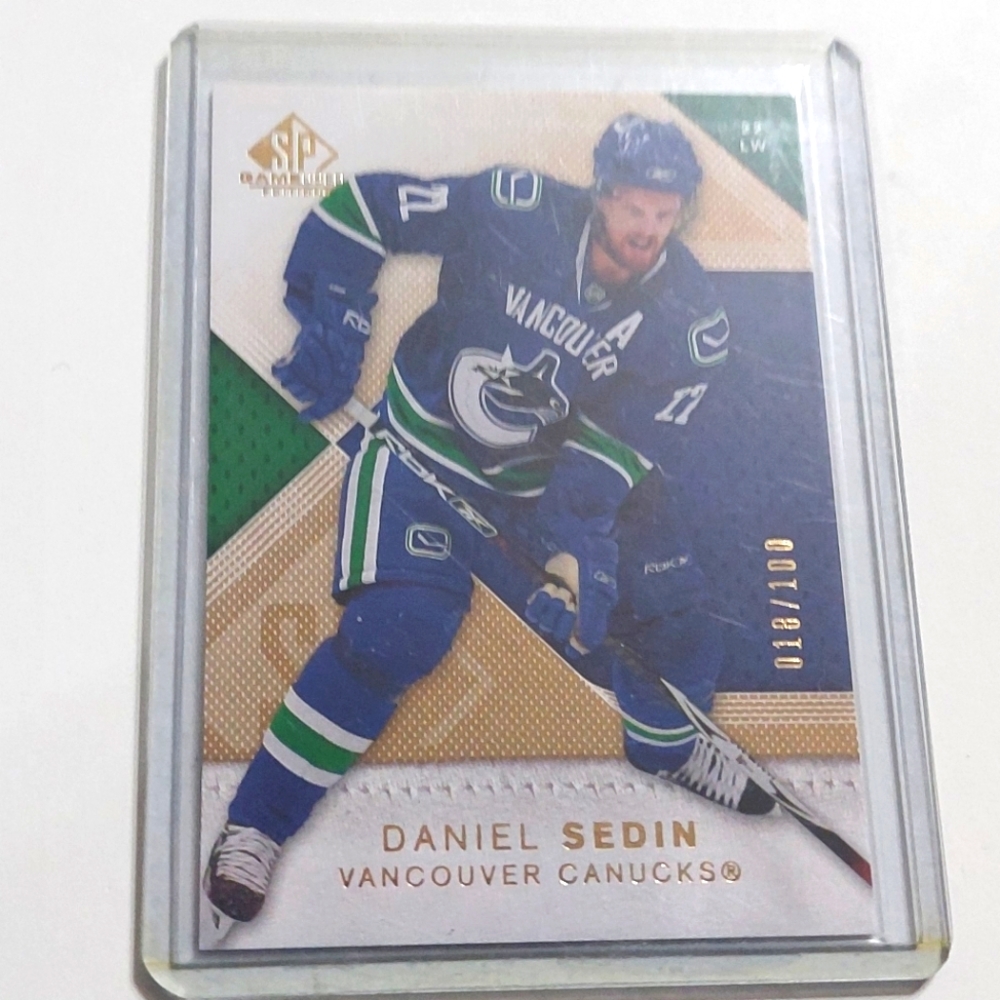 Daniel Sedin 2007/08 Upper Deck SP Authentic Hockey Card Limited 018/100